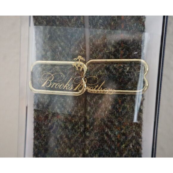 Brooks Brothers 2154BB13-319 Mens O/S Tweed w/Leather Tabs Adjustable Suspenders - Picture 2 of 7